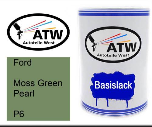 Ford, Moss Green Pearl, P6: 500ml Lackdose, von ATW Autoteile West.